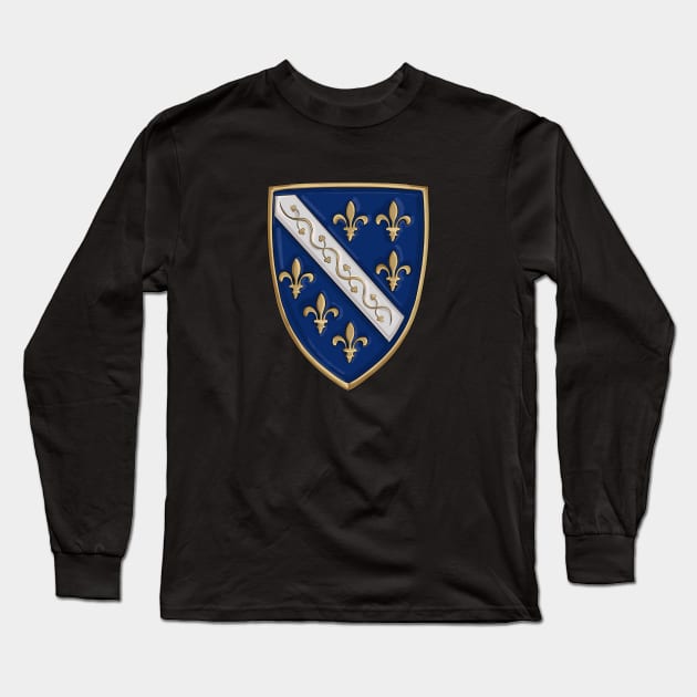 BOSNIAN ROYALTY v1 (Bosnian Kingdom, Kraljevina Bosna) Long Sleeve T-Shirt by patrian.store